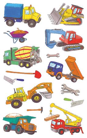 Matrica, papír, 2 ív, 76x120 mm, AVERY ZWECKFORM, "Z-Design No.53209", munkagépek